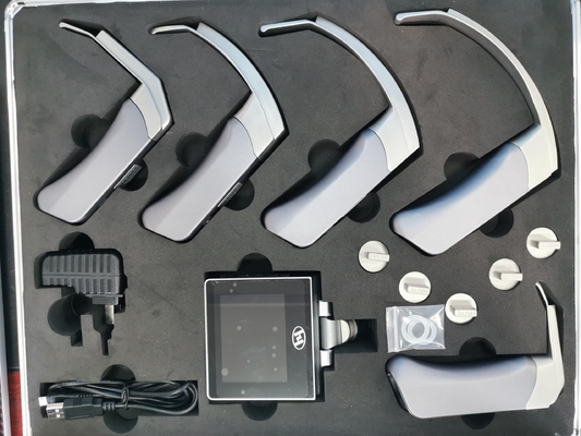 قابلة لإعادة الاستخدام بليد 5 أحجام منظار الحنجرة البصري المرشد بالفيديو USB الإخراج